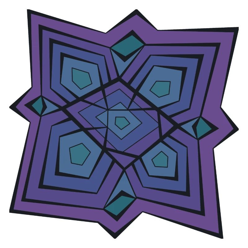 Mandala géométrique violet