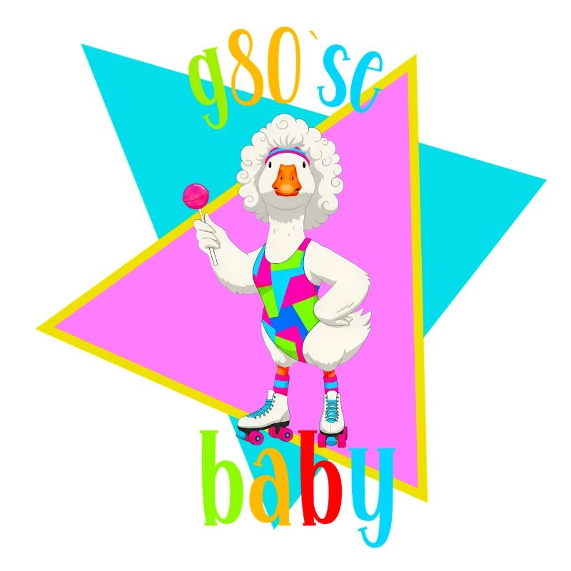 Goose in 80s Retro Roller Skate Look