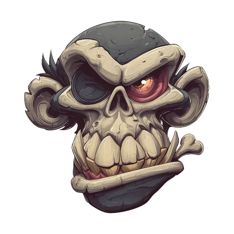 Monkey Skull Grin