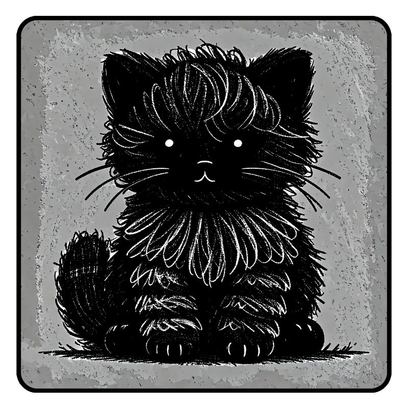 WuschelKatze (Monochrom)