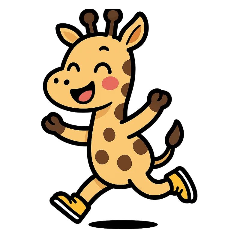Glückliche Giraffe