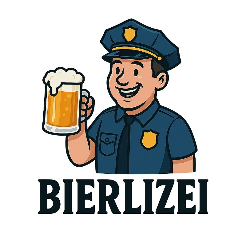 Polizei Bierheld Cartoon BIER