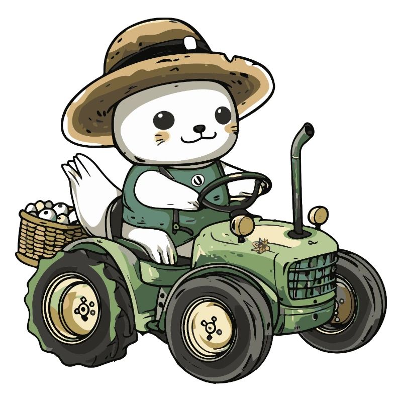Fermier tracteur d’animaux de phoque