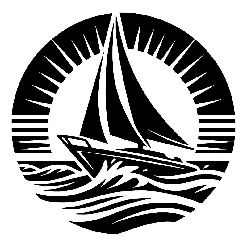 Sailing dream water adventure in a circle