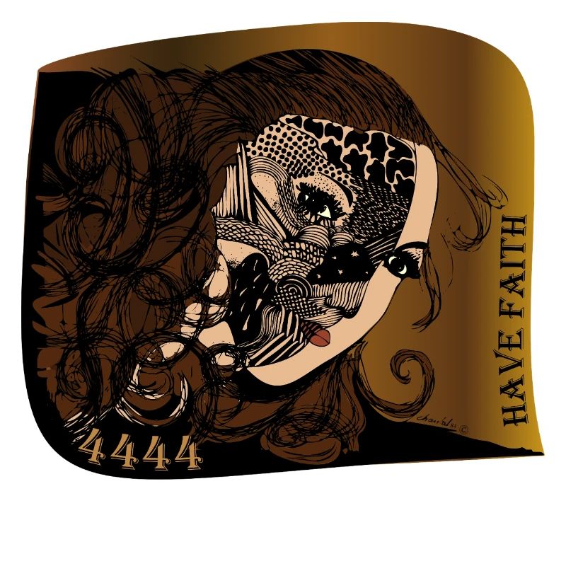 Maske des Glaubens Zentangle