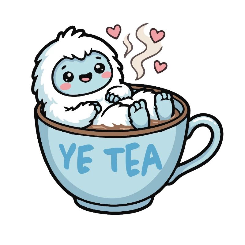 Yeti in a tea mug