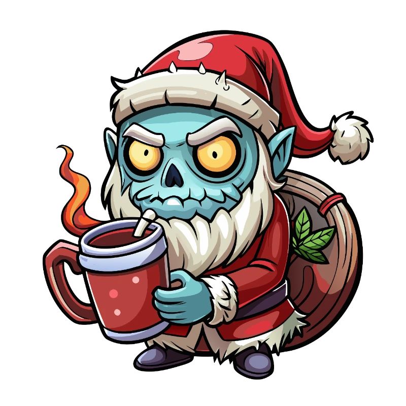 Untoter Weihnachtsmann-Kaffee-Chaos