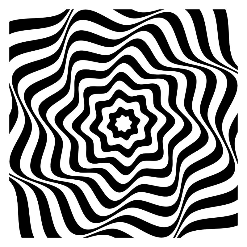 Hypnotisches schwarzes Spiralmuster