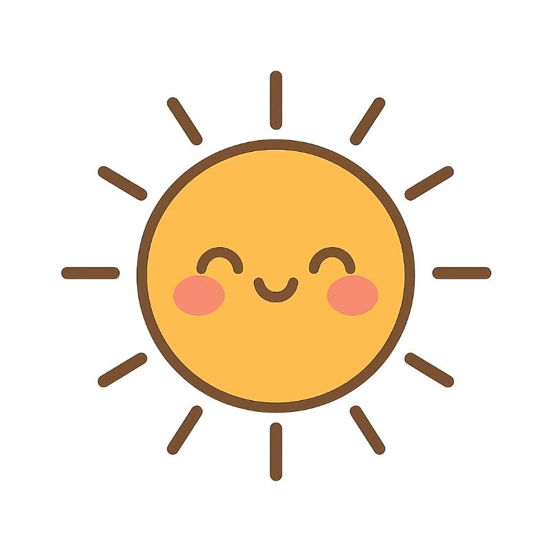 Sonne Süßes Lächeln