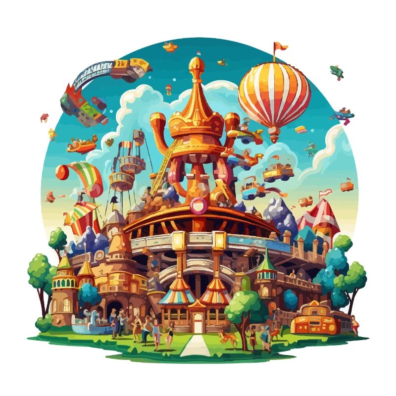 Fantasiepark Luftschiff-Karussell