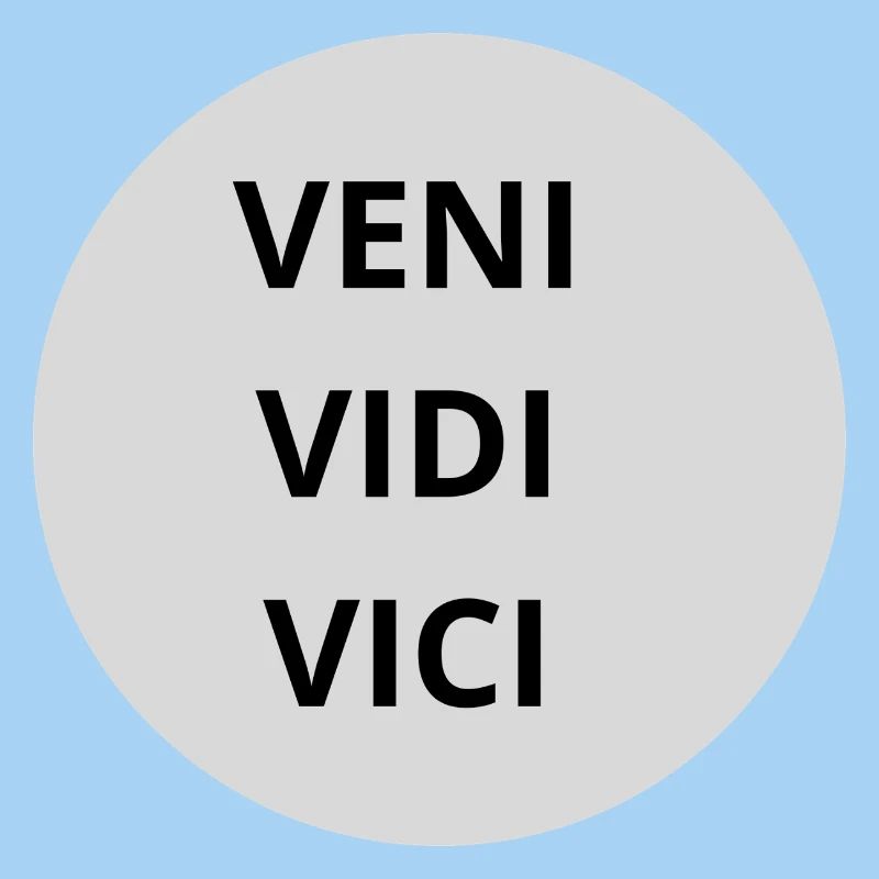 Veni Vidi Vici Three Line Circle Print