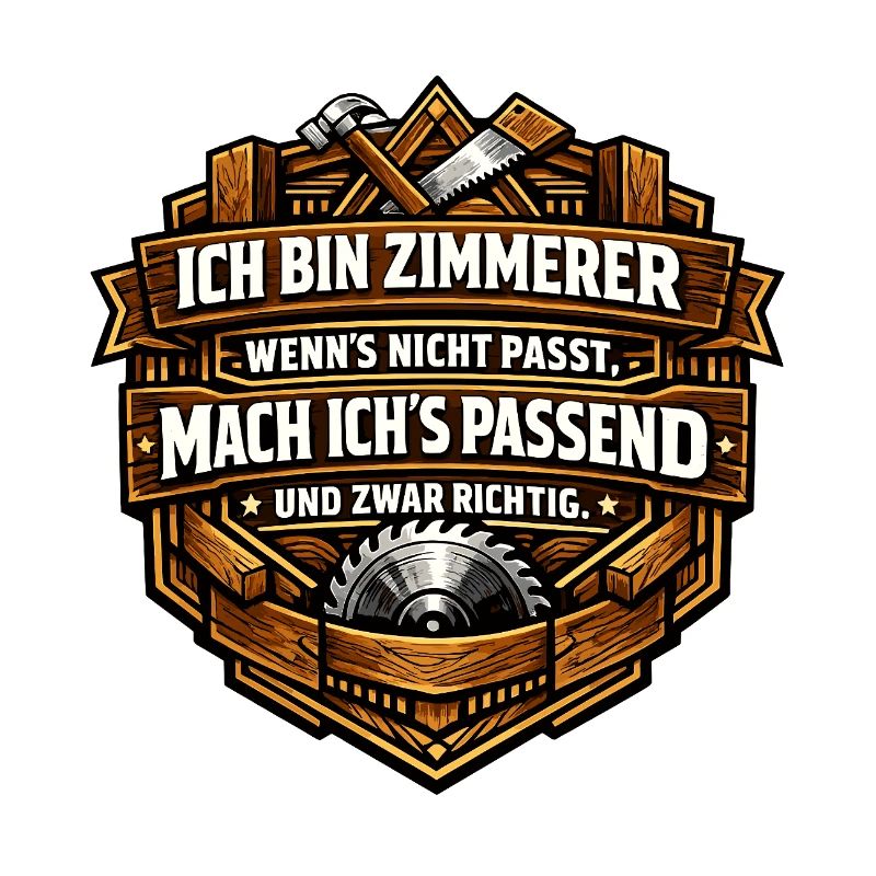 Ich bin Zimmerer Spruch Holz