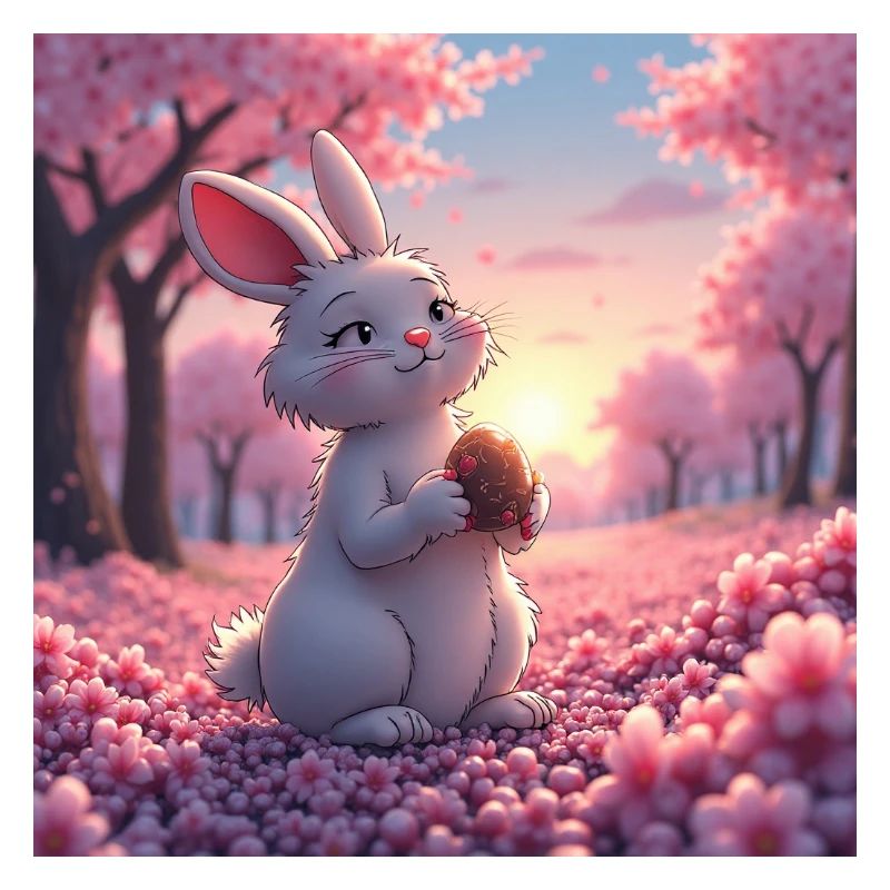 dessin manga d'un mignon lapin