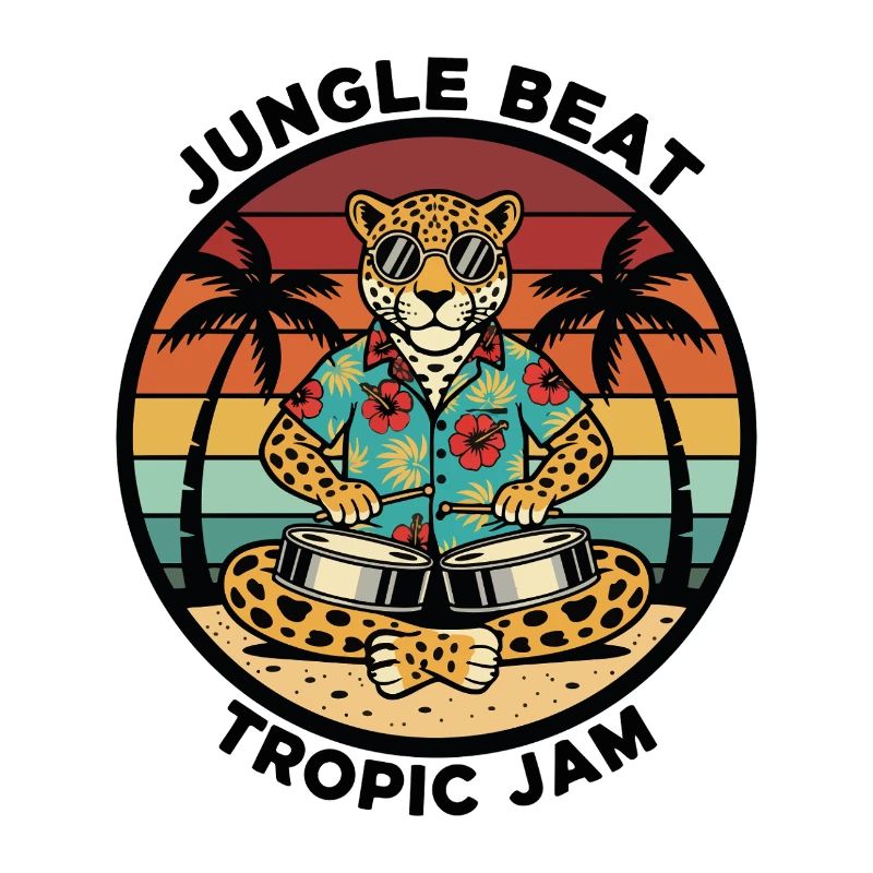 Leopard Jungle Beat Tropic Jam Retro