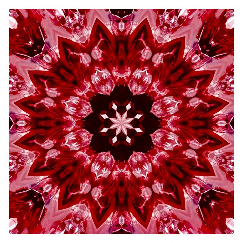 Red Mandala Kaleidoscope