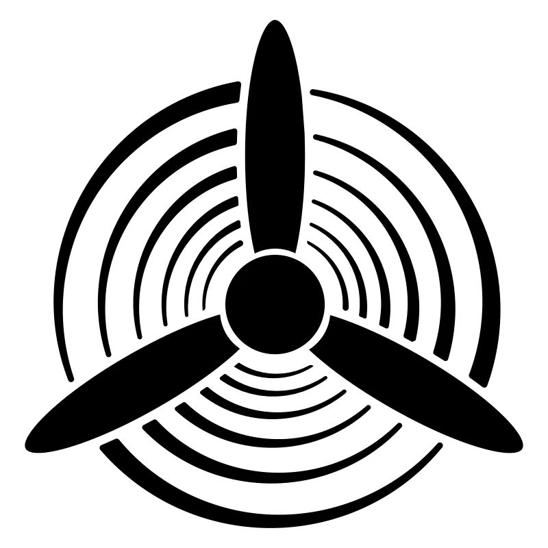 Einfarbiger grafischer Propeller