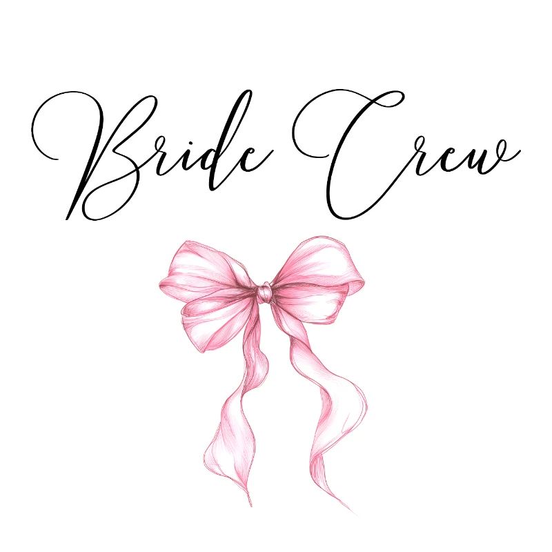 Bride Crew! Pinke Schleife