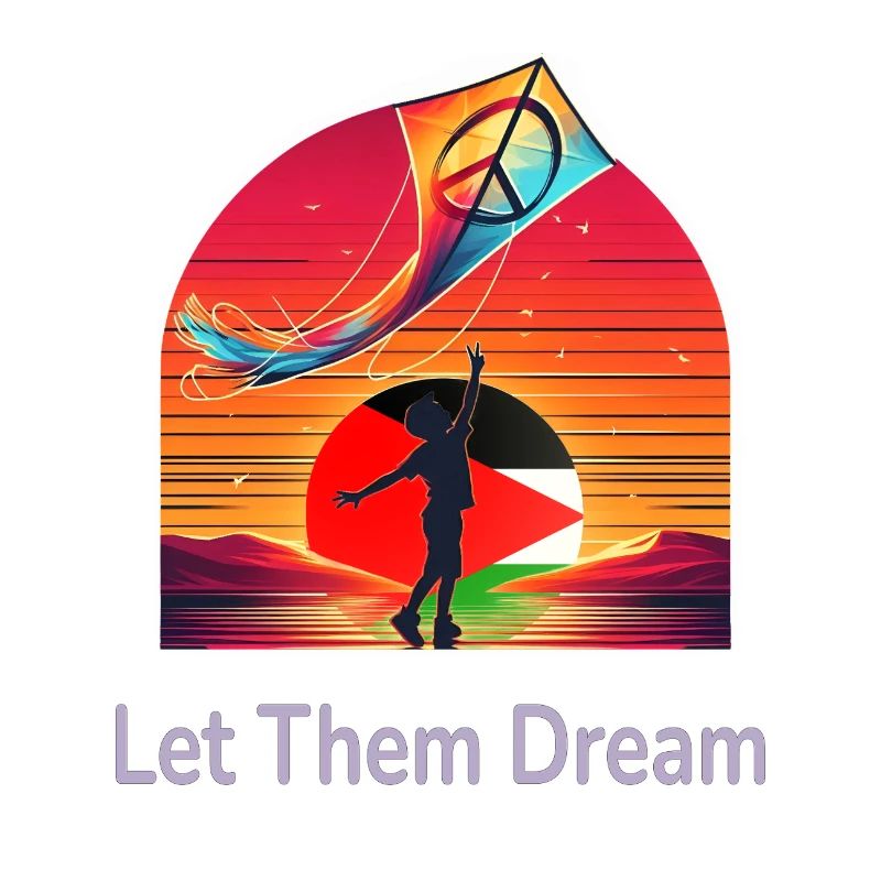 Let Them Dream - Peace Kite & Palestine Sunset