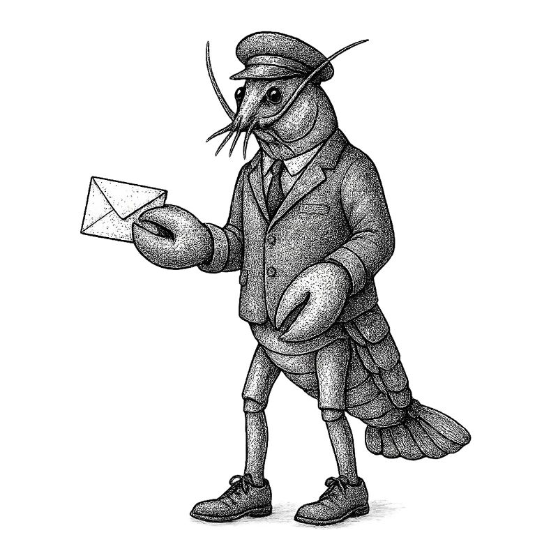 Lobster Courier in Suit
