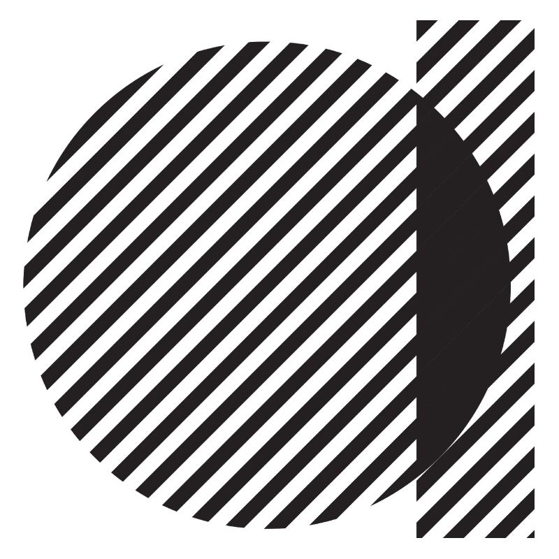 Diagonal Stripe Circle Abstract