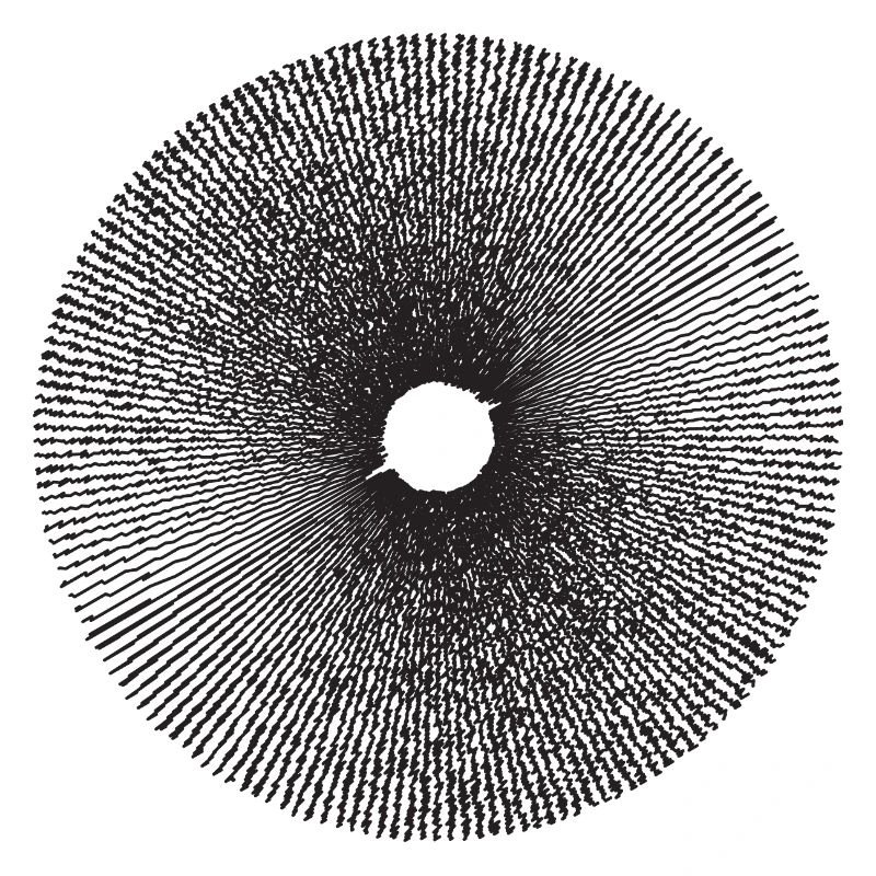Radiales Sunburst-Ringmuster