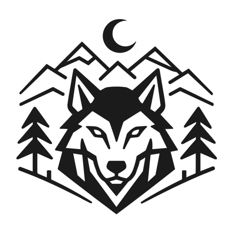 Geometric Wolfpack Emblem: Minimalist Wolf Shirt