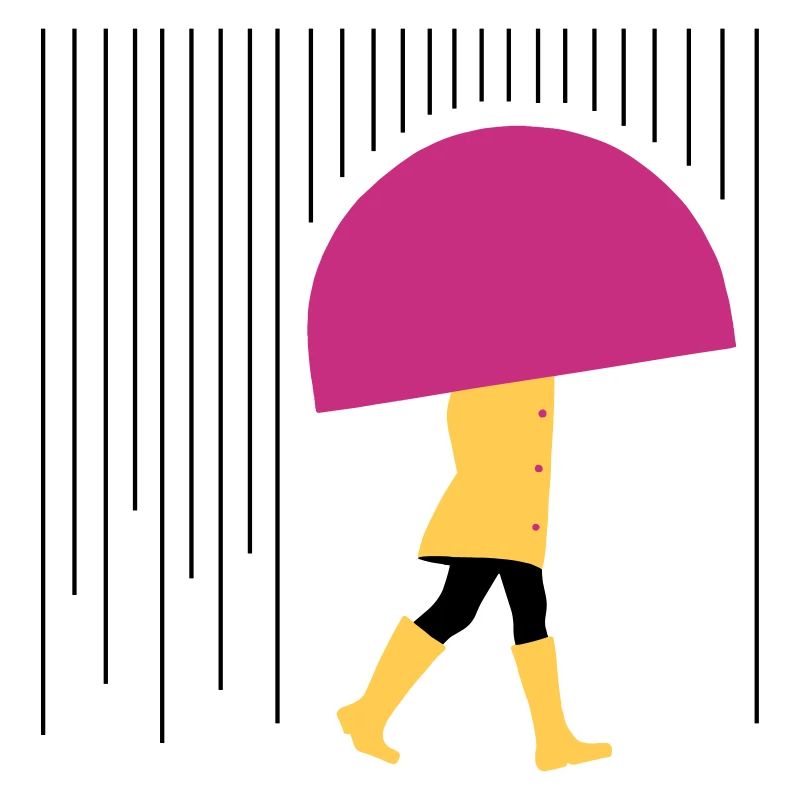 Mensch im Regen - Minimal