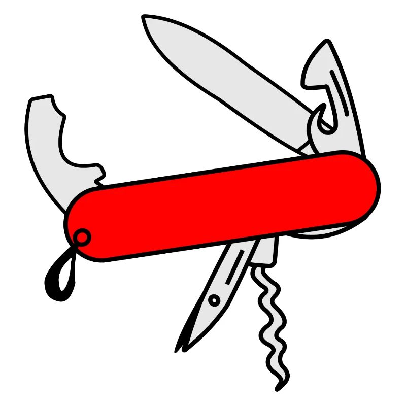 Rotes Überlebensmesser