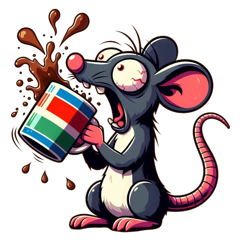 Mouse with coffee caffeine shock
