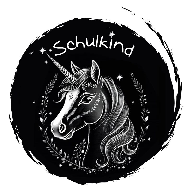 Schulkind - Einhorn mit Sternchen - Kreide Tafel