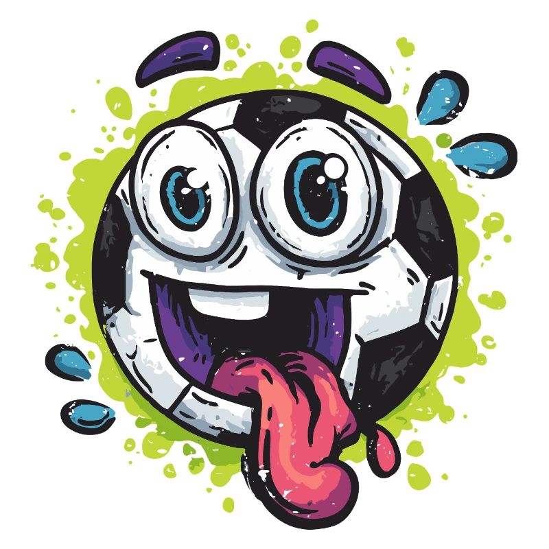 Lachender Ball Zunge Splash