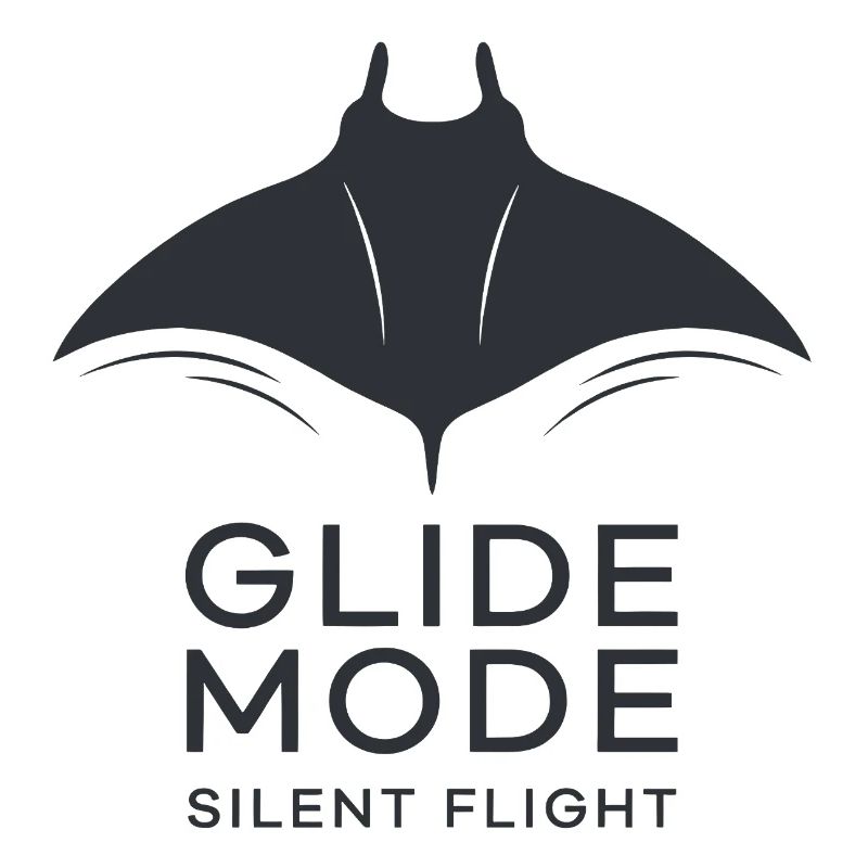 GLIDE MODE – minimalistische Mantarochen-Silhouett