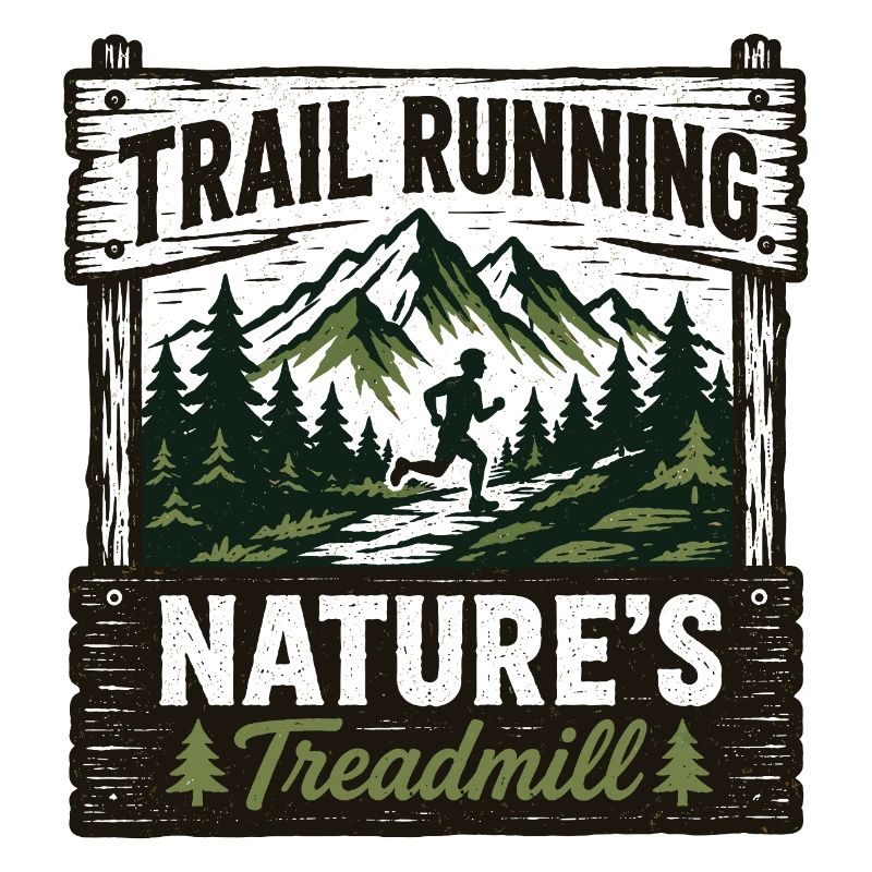 Panneau de la course sur sentier : Nature