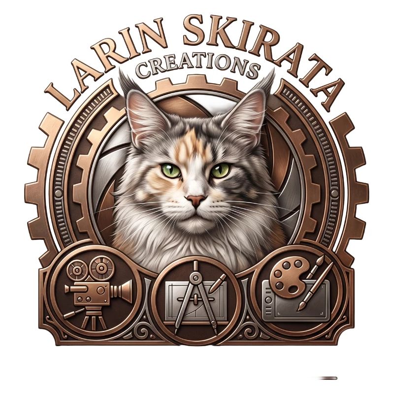 Portrait de chat steampunk avec engrenages