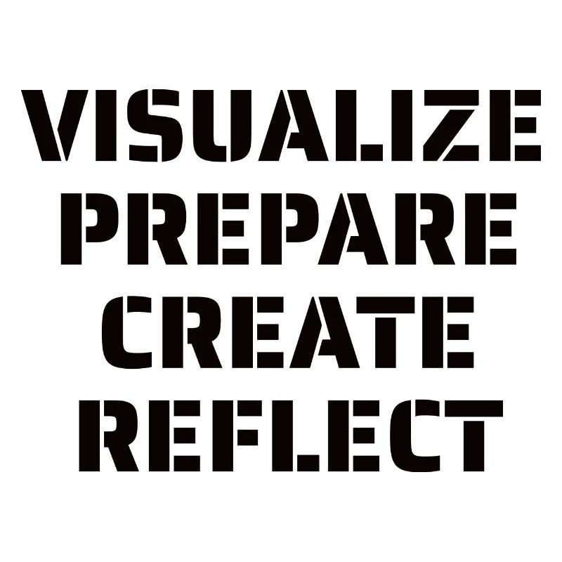 Visualize Prepare Create Reflect - Artist Quote