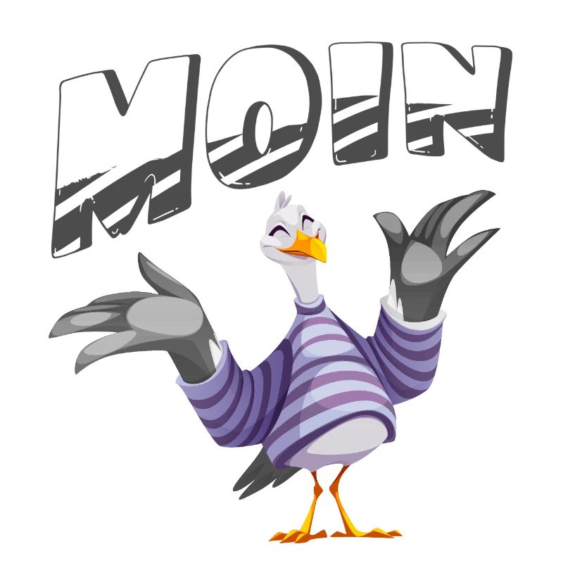 Moin Möwe Norddeutsch Dialekt Guten Morgen Moewe