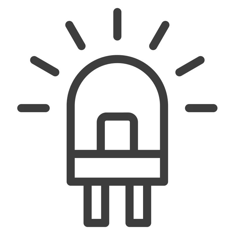 Icône de ligne d’ampoule LED