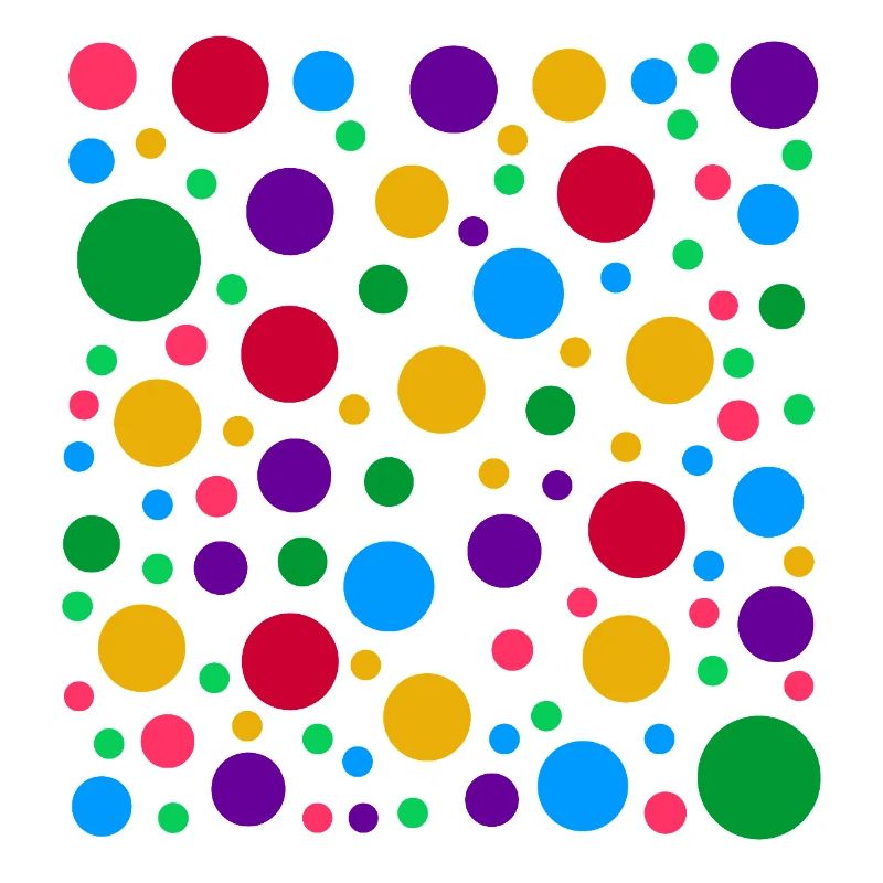 Buntes Polka Dot Muster – hell fleckig gepunktet