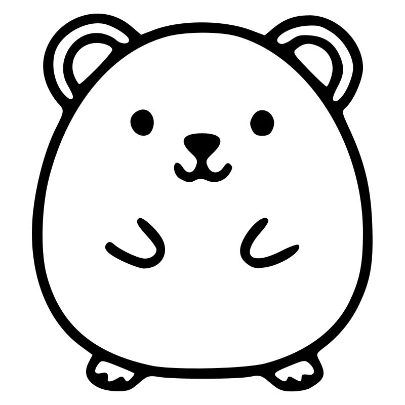 Hamster Lineart Vector