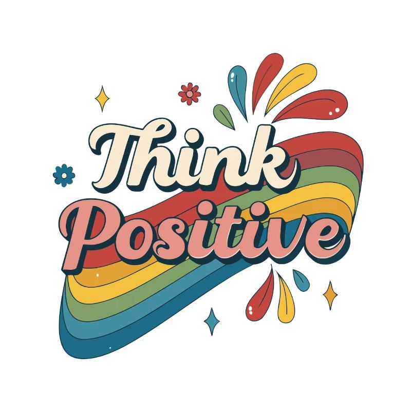 Denken Sie an den positiven Regenbogen