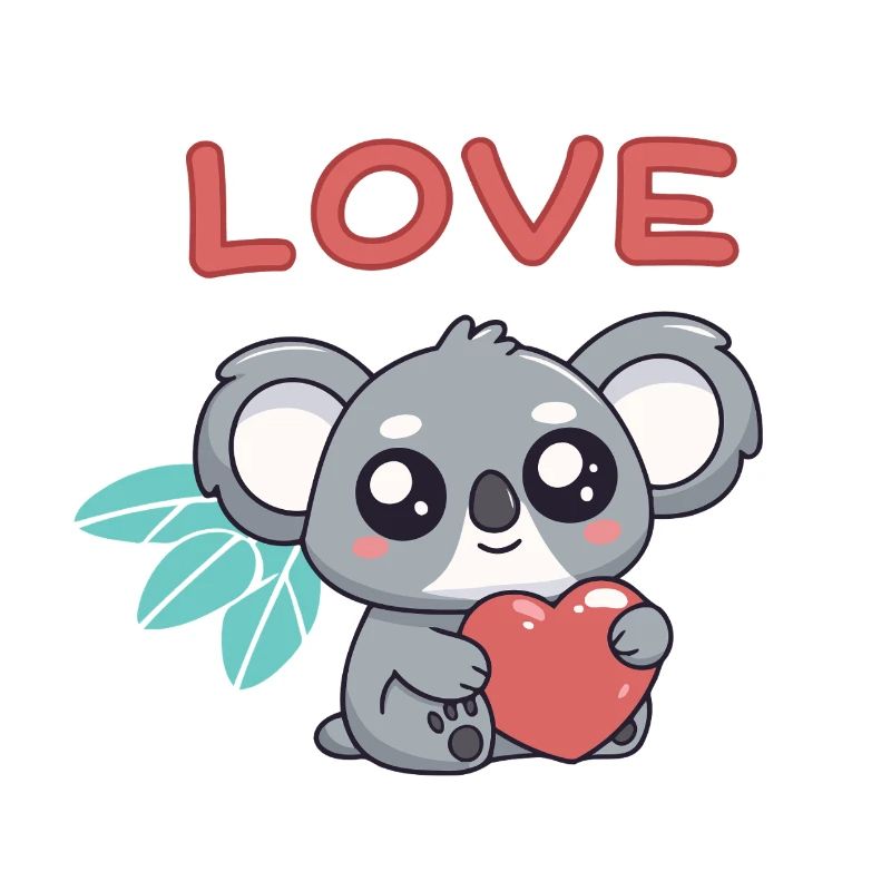 Koala-Herz-Liebe Kawaii