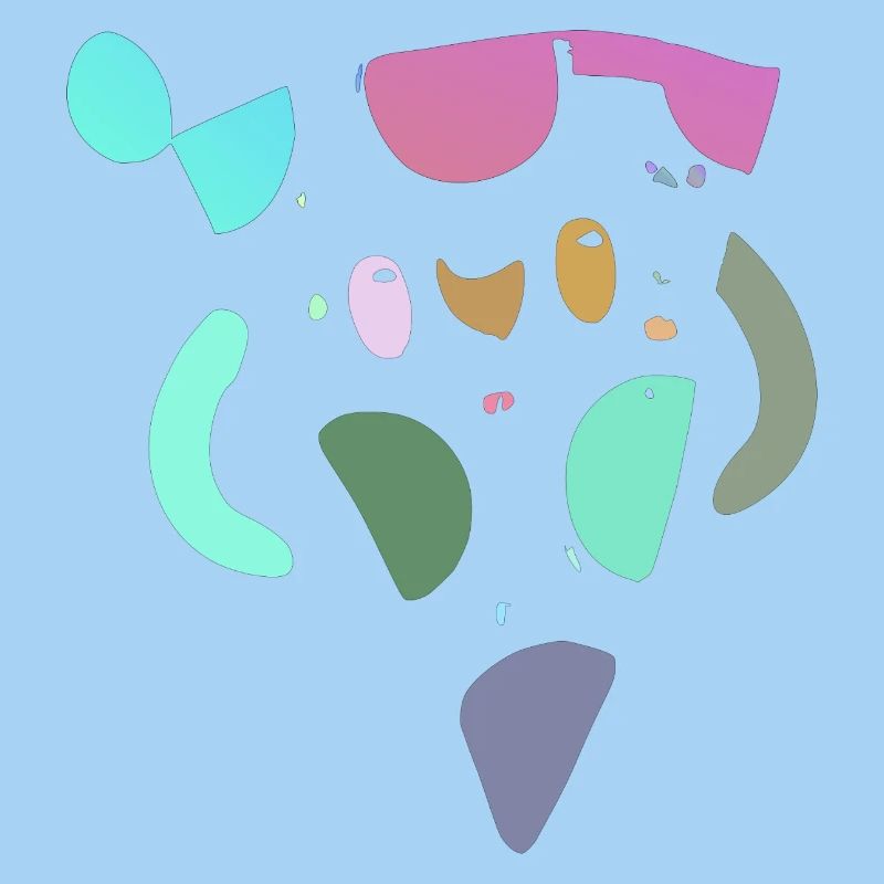 Pastell-Abstraktes Pizza-Mosaik