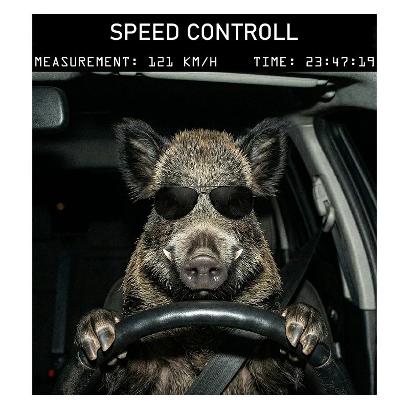 Wildschwein Geschwindikeit Kontrolle