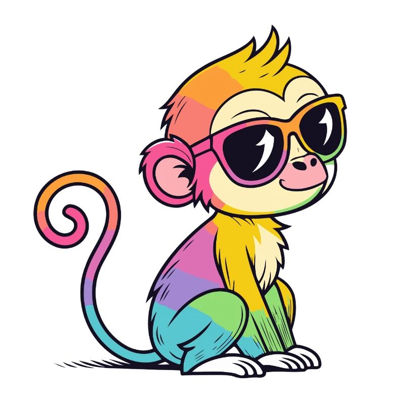 Rainbow Monkey Chic Glasses