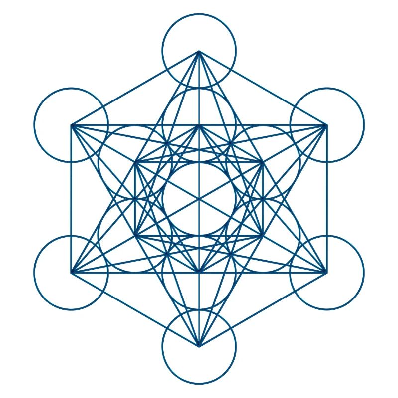 Le cube de Metatron - bleu