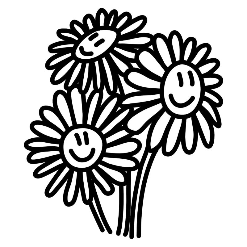 Glückliche Blumen