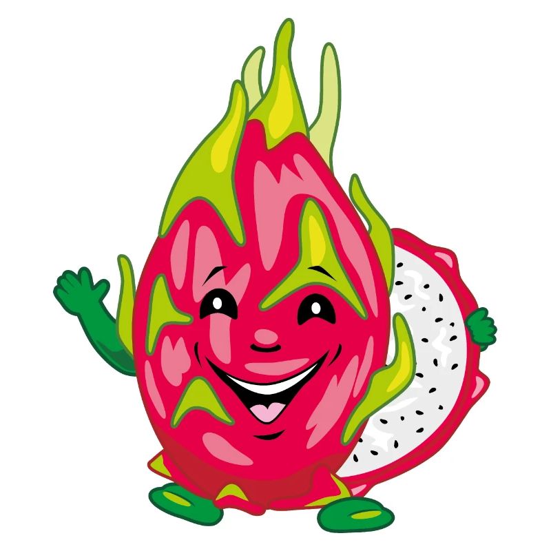 Lächelnde Pitaya-Drachenfrucht