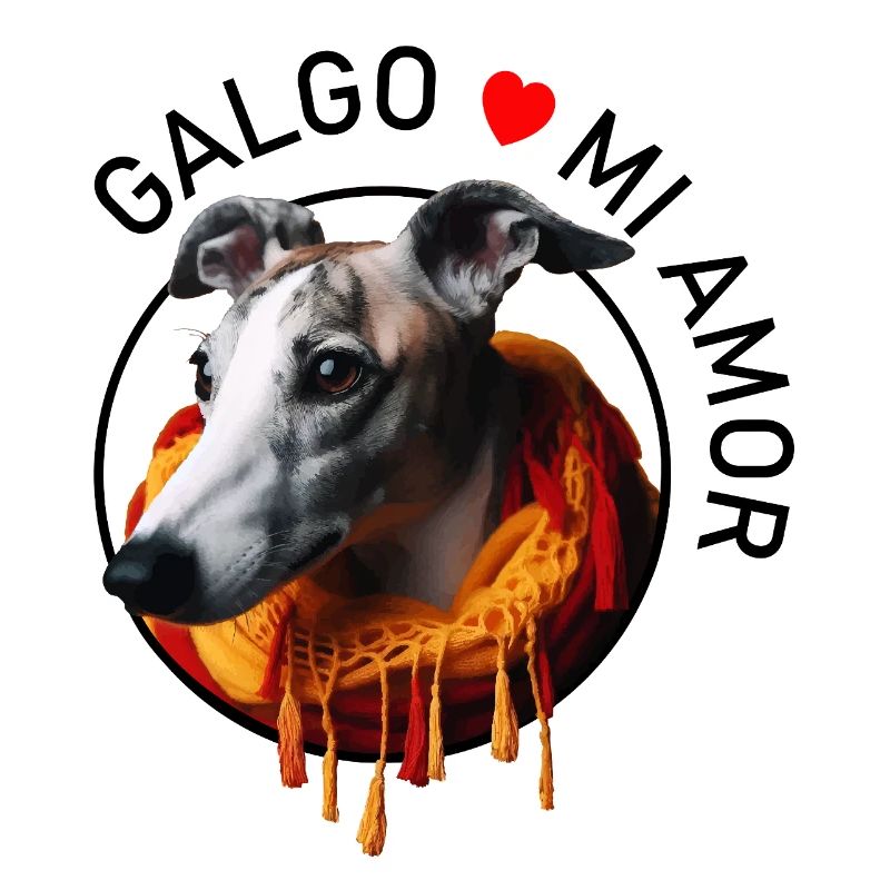 Galgo dans une écharpe chaude