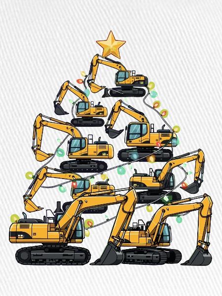 Lustiger Bagger Weihnachtsbaum Geschenk