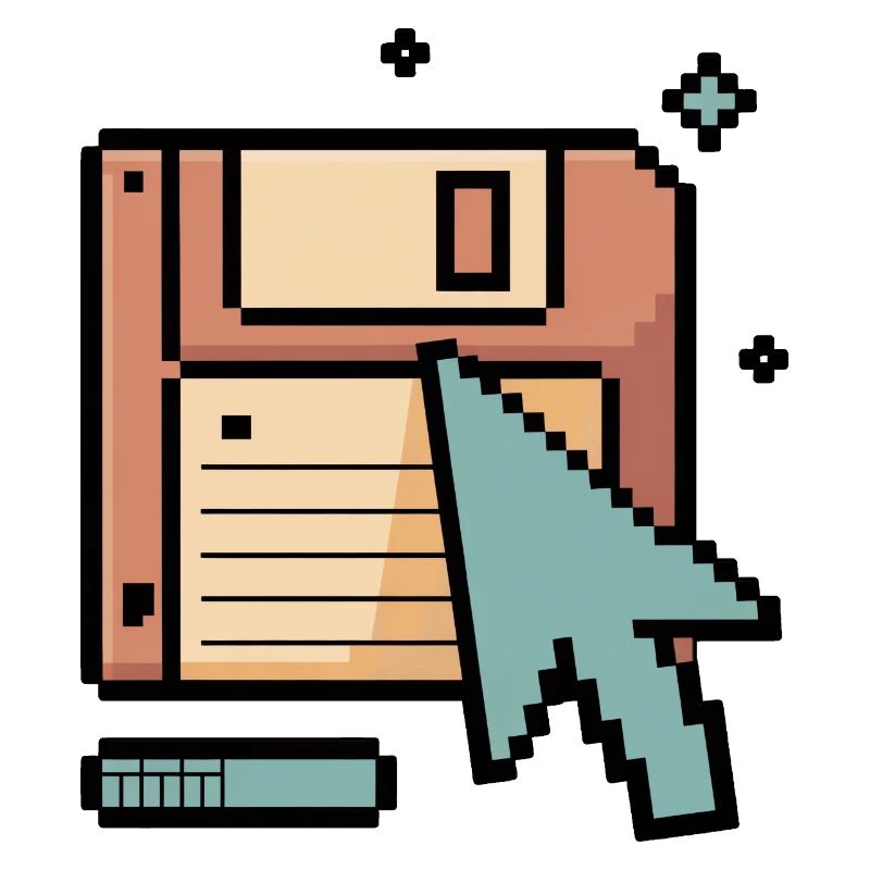 Floppy Disk Retro Internet